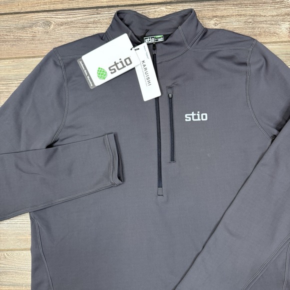Stio Men's Fremont Stretch Fleece Half Zip Pullover Size Large Tap Shoe Gray NEW - Picture 1 of 7